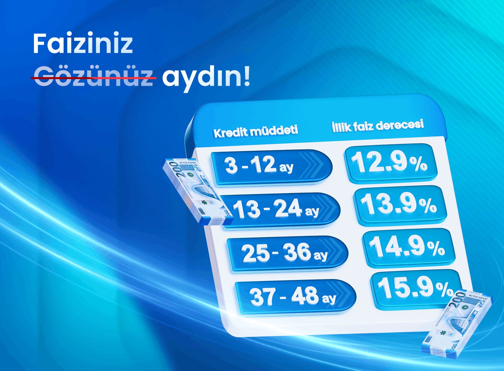 Gözünüz\Faiziniz aydın